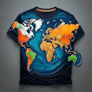 T-shirt carte du monde
